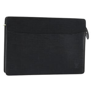 LOUIS VUITTON Epi Pochette Homme Clutch Bag Black M52522 LV Auth mr1729